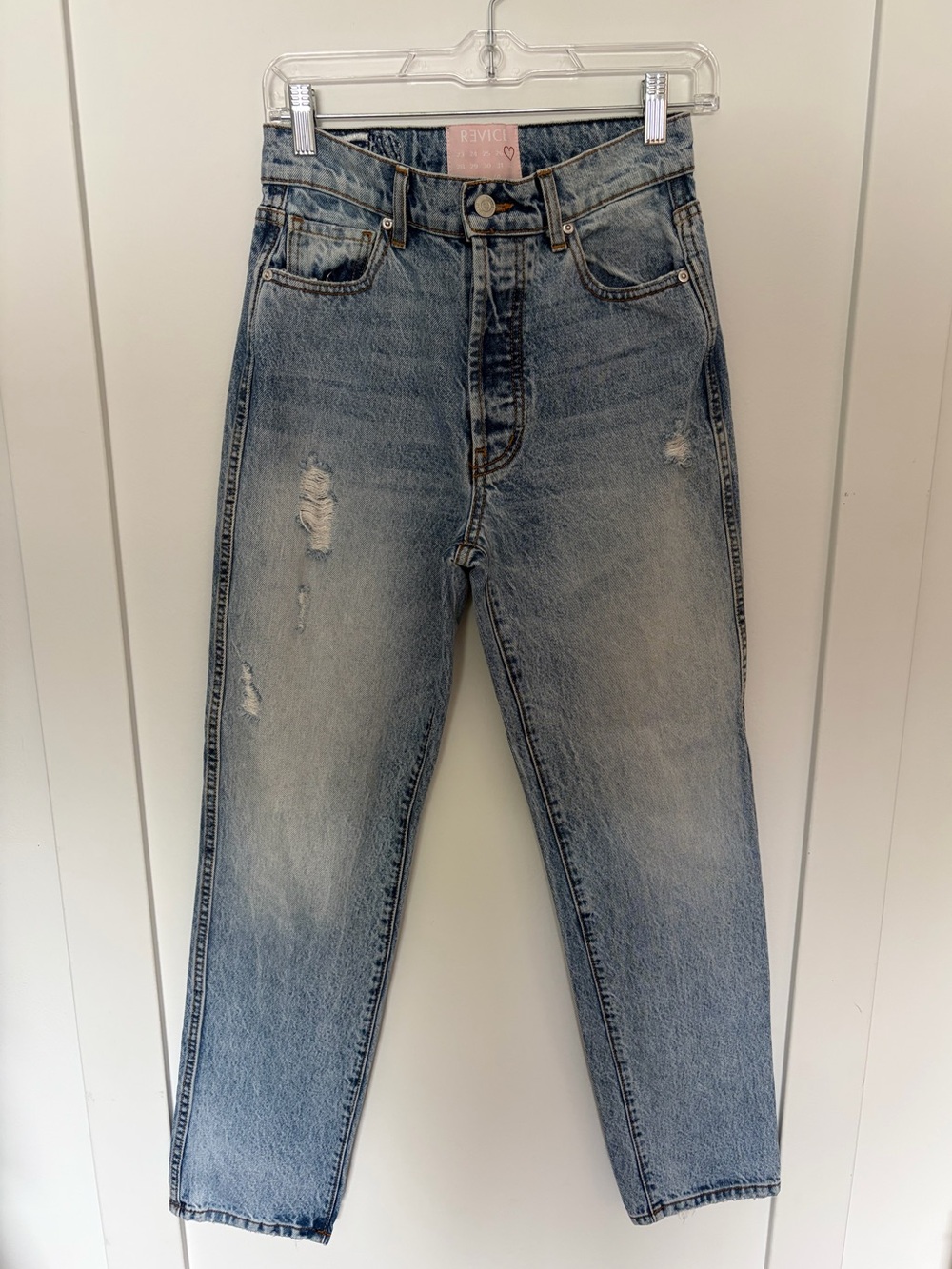 REVICE Straight Distressed Jeans